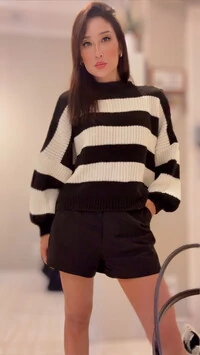 Blusa listra tricot planet