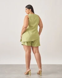 Regata stef assimétrica alfaiataria viscose kayla