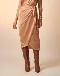 saia midi melissa acetinado poliester kayla