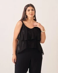 Blusa regata jabour cibele crepe kayla