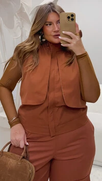 pre venda blusa de tule poliamida com regata malha bellah