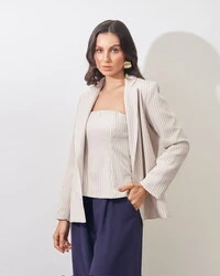 blazer risca de giz alfaiataria kayla