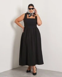 Vestido decote quadrado alfa viscose kayla