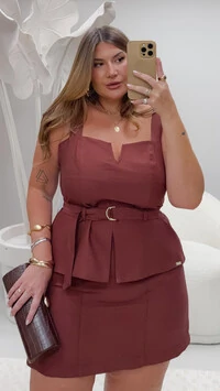 pre venda conjunto viscose sarjado com fivel e aro v rosamili