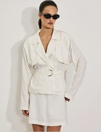 Casaco trench coat faixa kayla