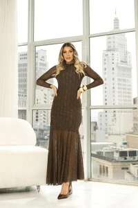 PRE VENDA vestido longo tule trabalhado divas