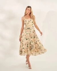 vestido floral florenza quebela