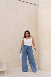 calca jeans widleg strass f provador