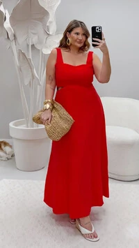 pre venda vestido midi cut out divas