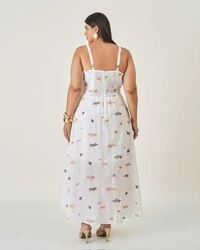 vestido algodao com bordado faity kayla