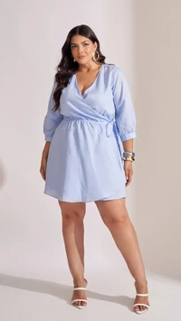 vestido curto liocel transpassado collab kayla