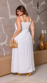 pre venda vestido midi fenda fivelas sensoriale mr fr