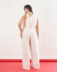 Calca ariele longo chiffon crepe e shorts forro kayla