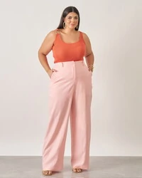 Calca linho de viscose reta kayla