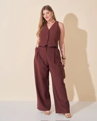 calca alfaiataria viscose nature kayla