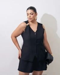 shorts mara alfaiataria de viscose kayla