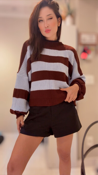 Foto Blusa listra tricot planet