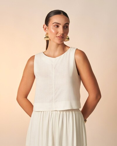 Foto blusa viscose e linho clea kayla