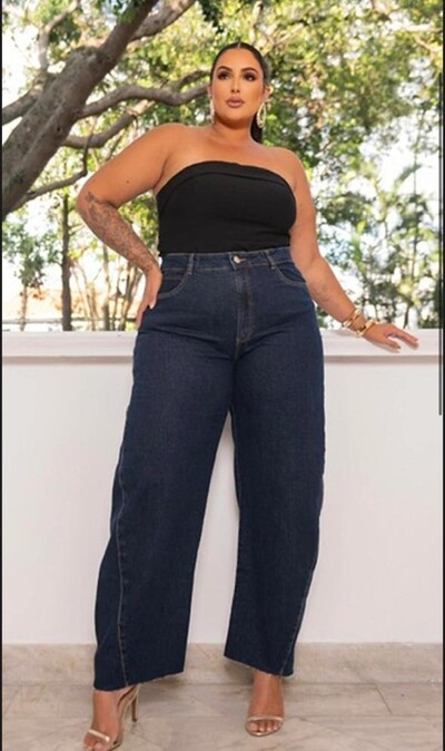 FotoCalça barrel blue divas