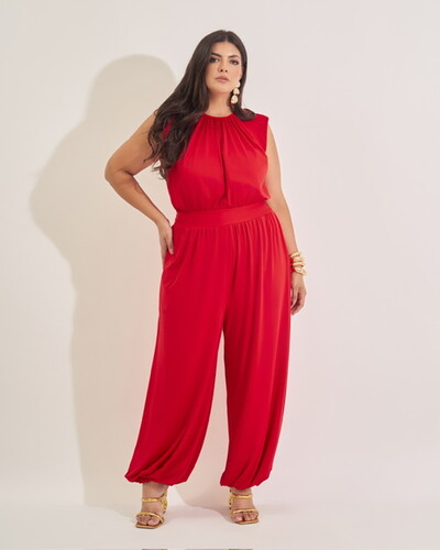 Foto Macacao mel em poliamida kayla