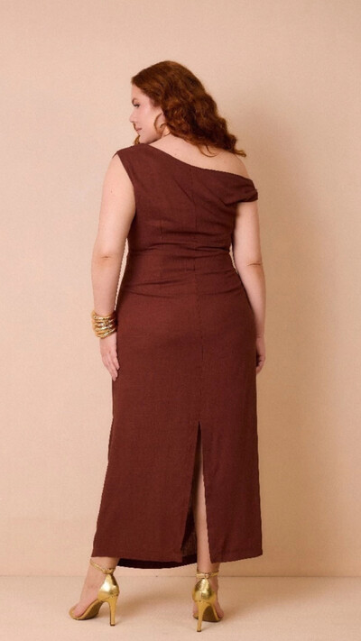 FotoVestido ombro linho sml provador