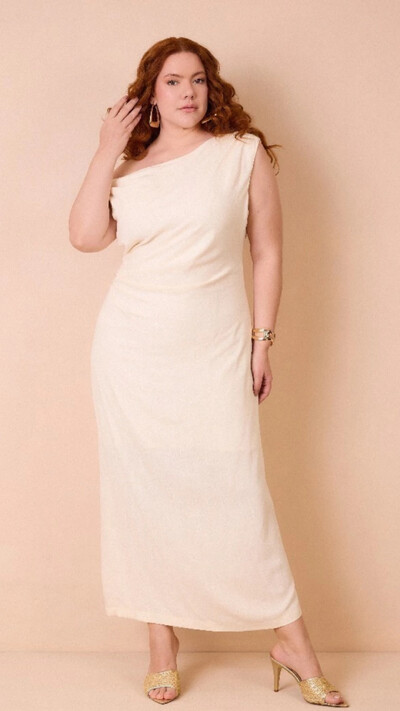 Foto Vestido ombro linho sml provador