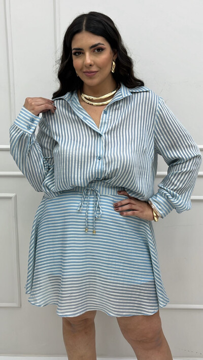 Foto Conjunto voil stripes hotpink