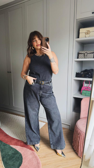 Foto Calca jeans widleg black femina izzat