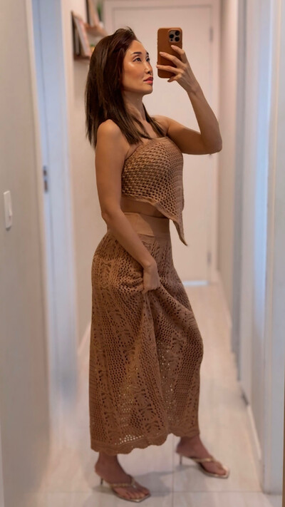 Fotosaia em tricot acrilico+ lenco forrado planet