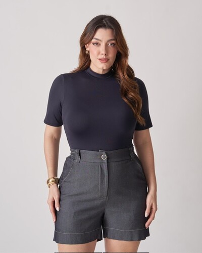 Foto blusa poliamida gola com manga curta upper
