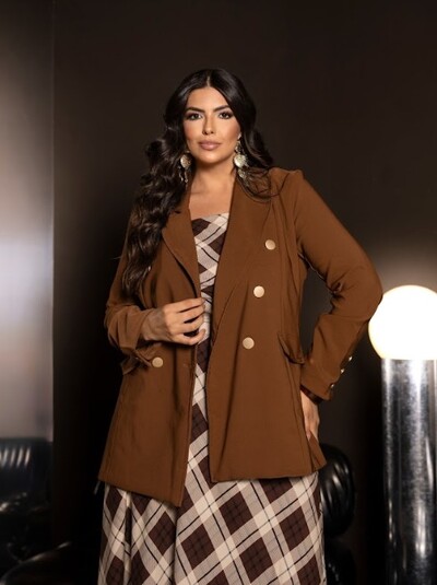 Foto pre venda blazer alfaiataria botões frontais divas