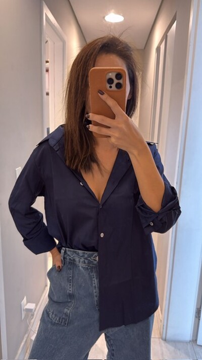 Foto Camisa tricoline com elastano charmosa