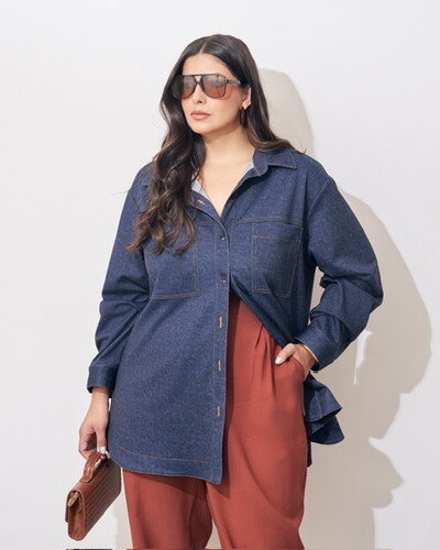 Fotocamisa oversized estilo jeans kayla