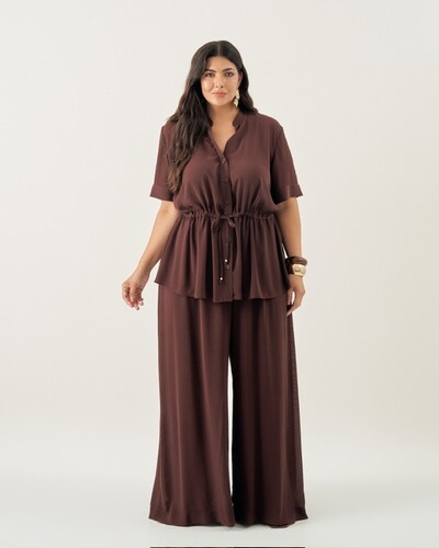 Foto conjunto camisa parka+ calca fluida quebela