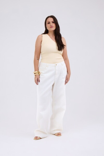 Foto calca jeans reta off white izzat