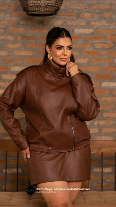 Fotopre venda jaqueta over couro season divas