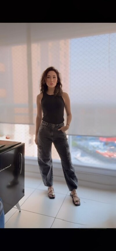 Fotocalca jeans barrel black extonada cargo style