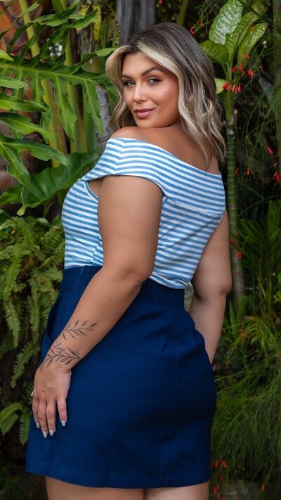 FotoPre venda blusa malha listrada ombre mr fr