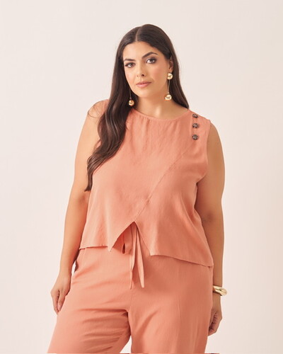 Foto Regata viscolinho botoes kayla