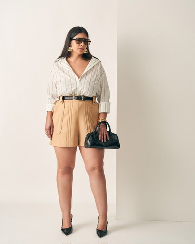 Fotocamisa listrada tricoline quebela