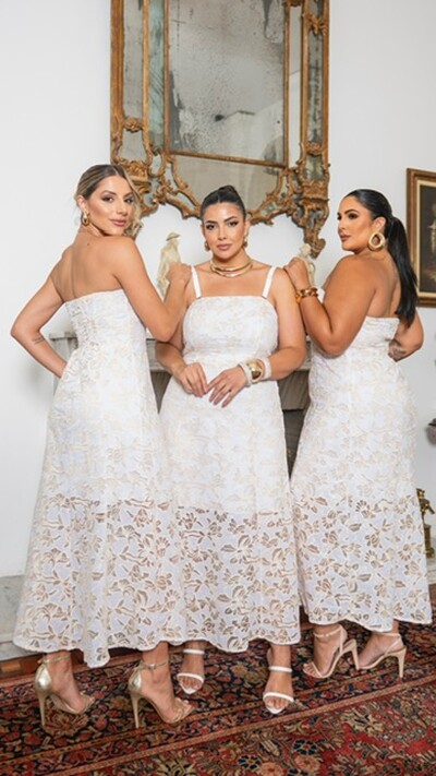 Foto pre venda vestido renda tomara que caia rechilie divas