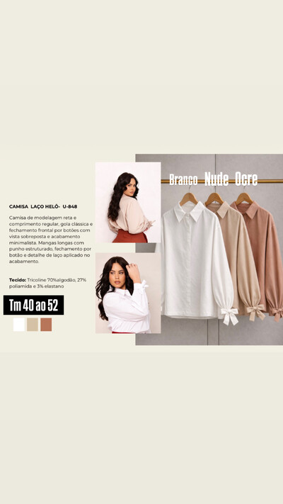 Foto Camisa tricoline algodão laco helo upper