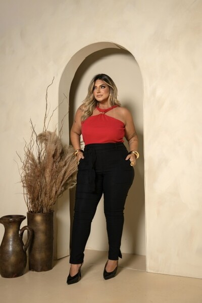 Fotopre venda calca bengaline com faixa milan