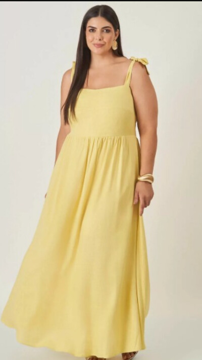 Foto PROMO SEM TROCA Vestido linho visco amber