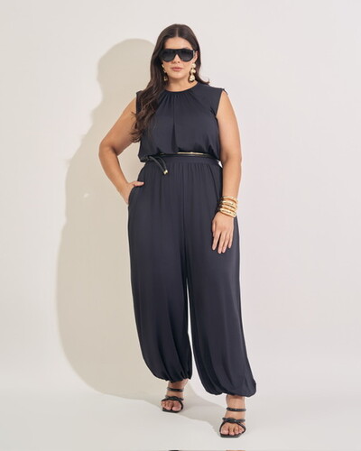 Foto Macacao mel em poliamida kayla