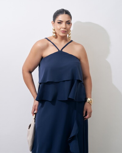 Foto regata crepe babado lidia kayla