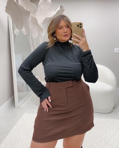 Fotopre venda conjunto crepe alfaiataria blazer e saia shorts rosamili