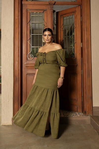 Fotopre venda conjunto cropped cigana+ saia longa 3 marias season divas