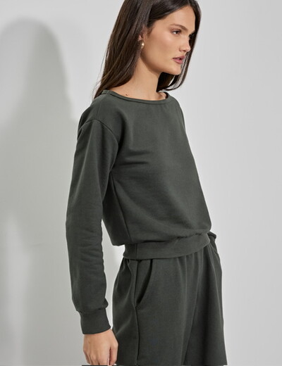 Foto blusa moletom algodao kayla
