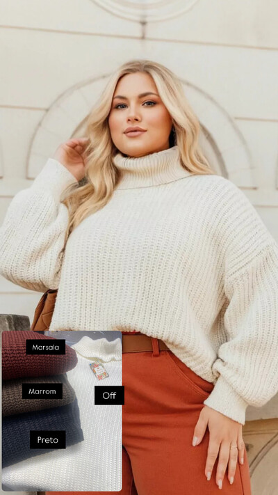 Foto Blusa gola tricot lidia planet